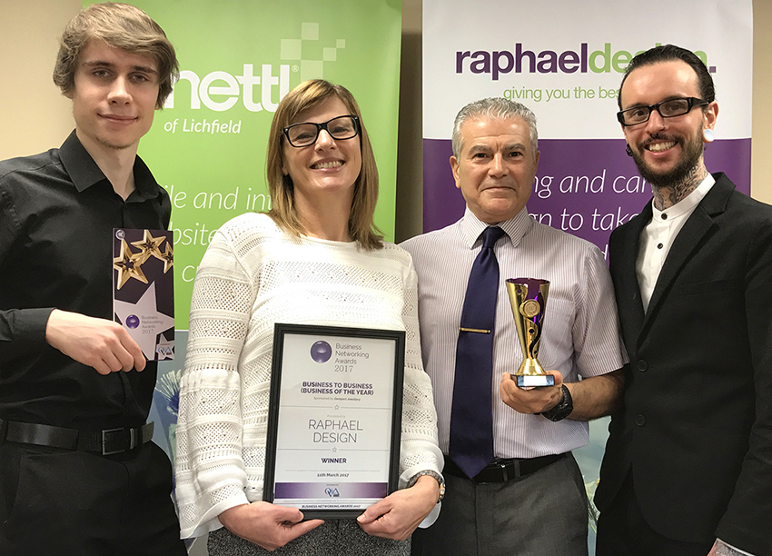 Raphael Wins at 2017 Business Networking Awards!